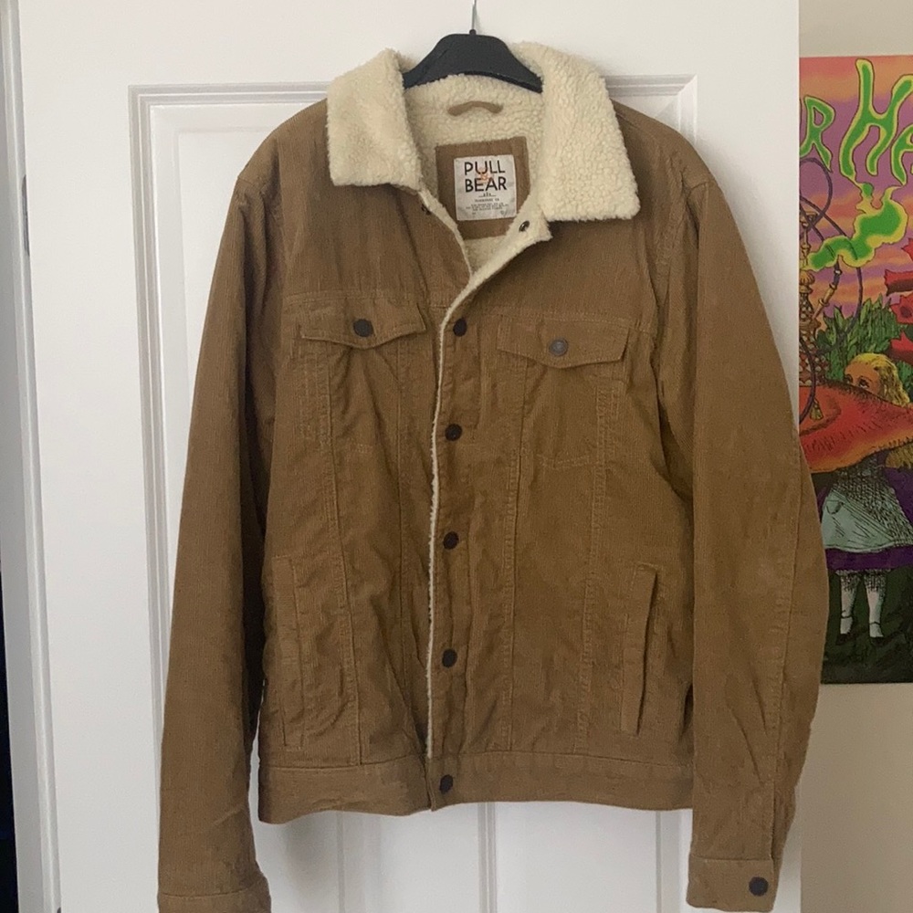 Pull & Bear Corduroy Fleece Lined Jacket